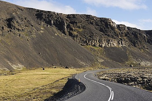 道路,山峦,冰岛