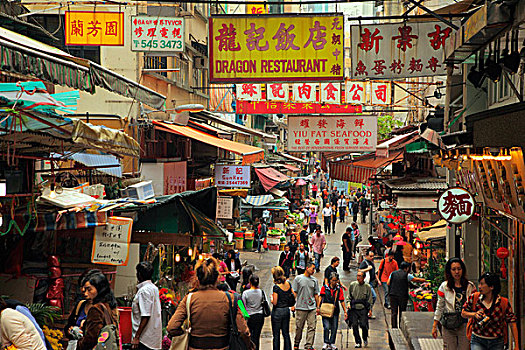 食品市场,中心,香港