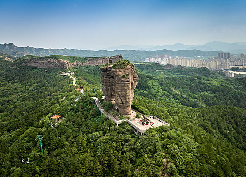 河北省承德市双塔山景区航拍图片