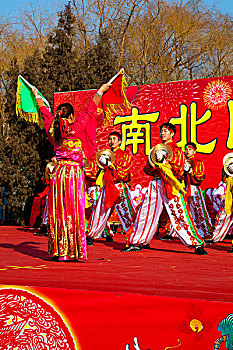 北京春节地坛锣鼓表演