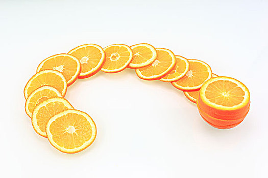 水果,橙子片,特写