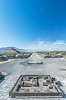 墨西哥,特奥蒂瓦坎,遗迹,道路,死,太阳金字塔,大幅,尺寸