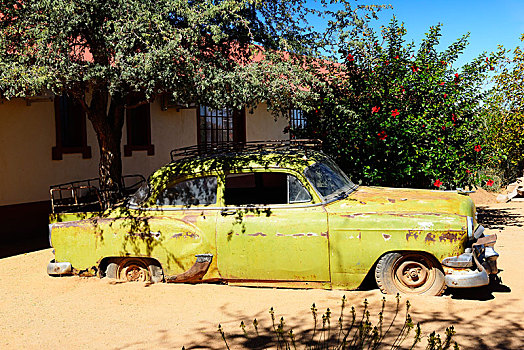 老爷车,残骸,花园,峡谷,纳米比亚,非洲