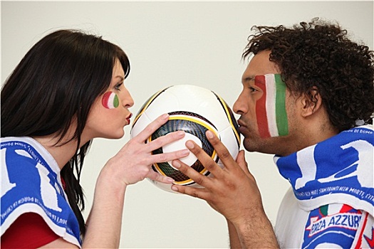 意大利人,足球,支持者