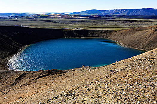 火山口,米湖,冰岛,欧洲