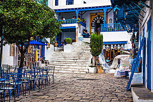 主要街道,著名,咖啡,突尼斯