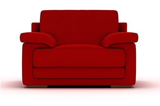 红色,皮制扶手椅