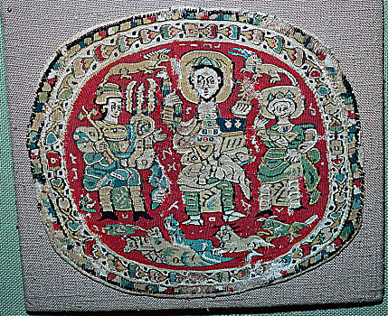 挂毯,皇家,情侣,耶稣,10世纪,艺术家,未知