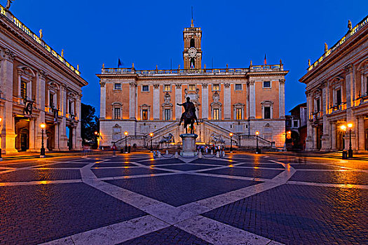 骑马雕像,正面,宫殿,首都,广场,罗马,意大利