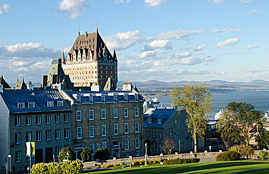 加拿大,魁北克,魁北克城,著名,夫隆特纳克城堡,酒店,地标