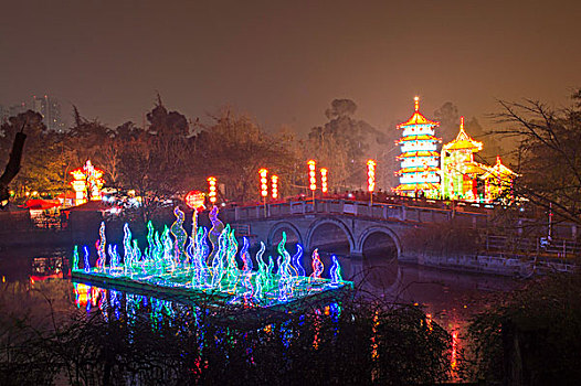 成都灯会夜景