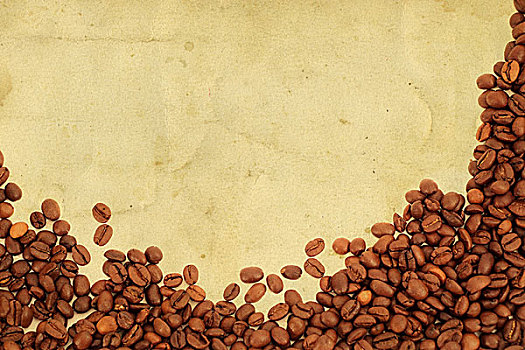 咖啡豆,旧式,背景