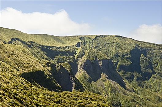 峭壁,火山,法亚尔,亚速尔群岛