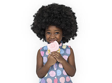 美国黑人,女孩,吃,小,棒棒糖,糖果,棚拍,肖像