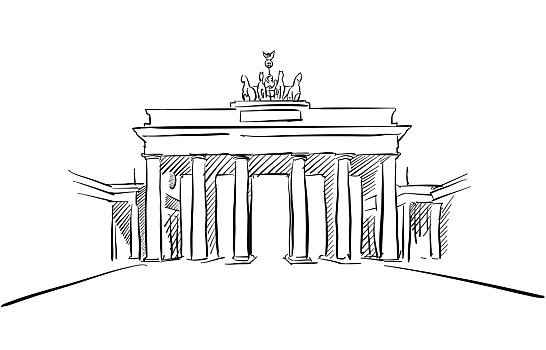德国著名建筑简笔画图片