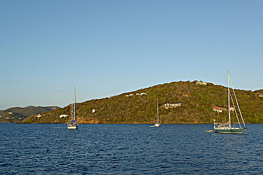 加勒比,英属维京群岛,码头,船,锚,正面,岛屿,大幅,尺寸
