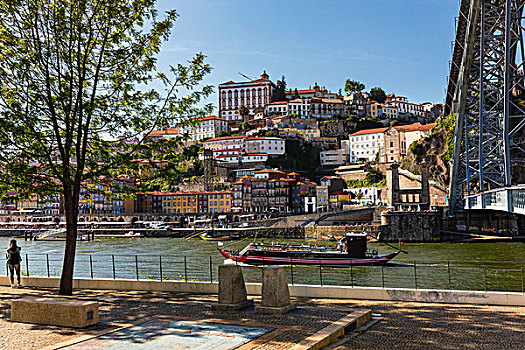 桥,上方,杜罗河,欧洲,河,风景,世界遗产,波尔图,葡萄牙