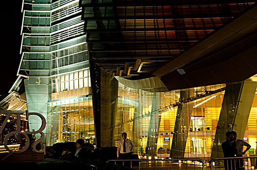 建筑,夜晚,九龙,西部,香港