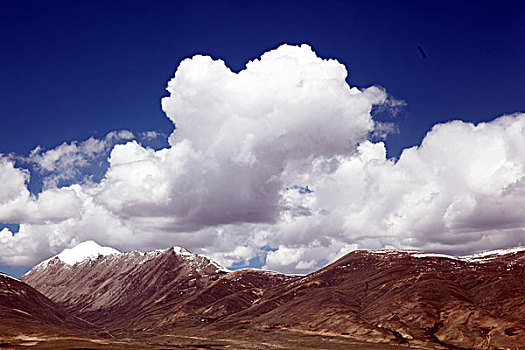 西藏,高原,蓝天,白云,湖水,0069