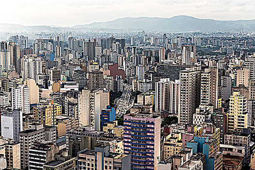 风景,拥挤,城市,摩天大楼,圣保罗,巴西