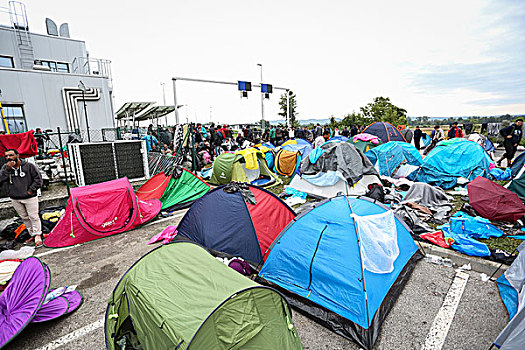 难民,帐篷,边界