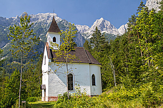 小教堂,山,上奥地利州,奥地利,欧洲