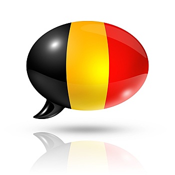 比利时,旗帜,对话气泡框