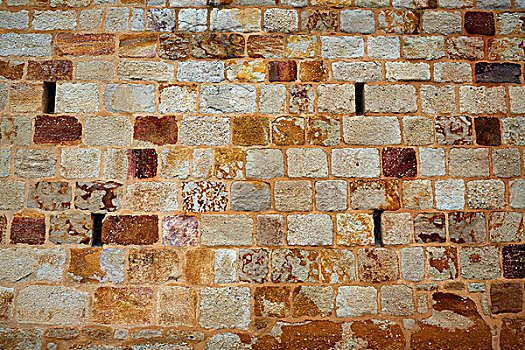 萨莫拉,石头,砖石建筑,墙壁,纹理,特写,西班牙