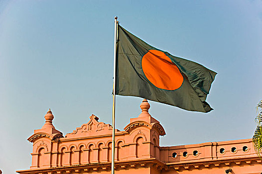 旗帜,孟加拉,宫殿,达卡,亚洲