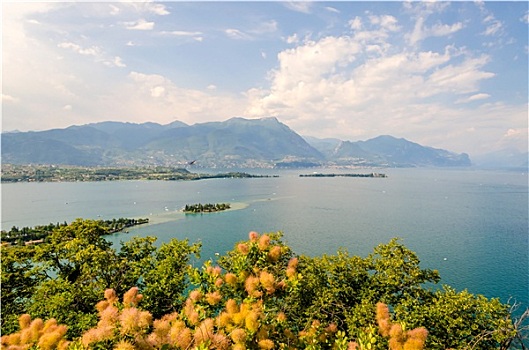 风景,石头,加尔达湖,意大利