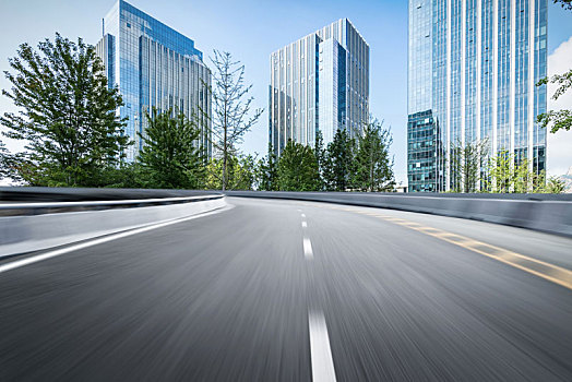 汽车广告背景,城市道路