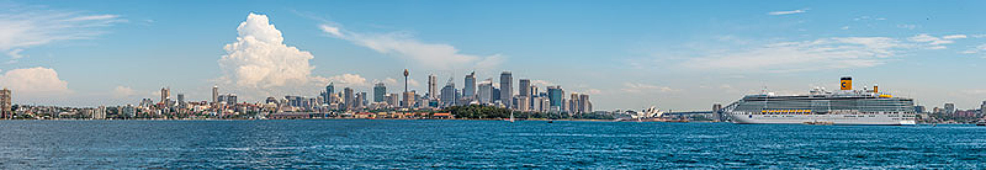 风景,悉尼,天际线,剧院,大,游船,新南威尔士,澳大利亚,大洋洲