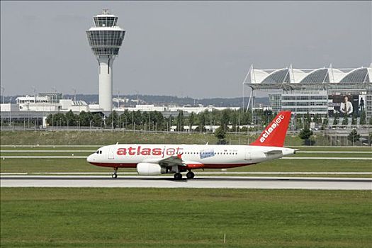 慕尼黑,2005年,空中客车,输入,出租车,举起,位置,机场