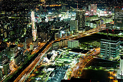 城市,夜景,横滨,日本,亚洲