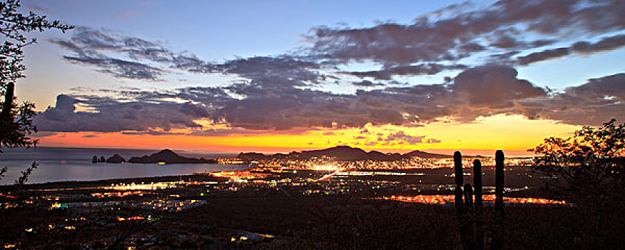 卡波圣卢卡斯,日落,北下加利福尼亚州,墨西哥