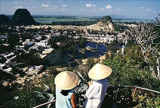 注视,大理石,山峦,岘港,越南