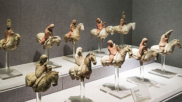 唐代骑马乐俑,河南省洛阳博物馆馆藏文物