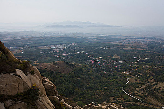 秦皇岛,兔耳山,天马山,抚宁,山区,丘陵,地貌,村庄,辽阔,俯瞰,乡村