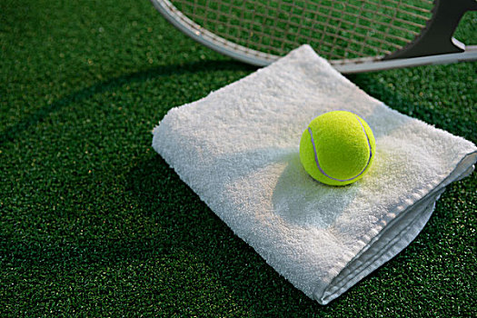 网球,餐巾,球拍,运动场