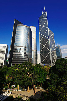 风景,香港公园,香港,银行,摩天大楼,香港岛,中国,亚洲
