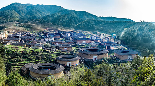 福建省,龙岩市,永定区,楼群,建筑,景观