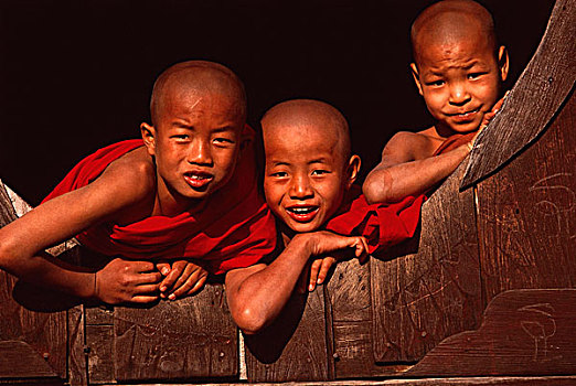 缅甸,茵莱湖,新信徒,僧侣