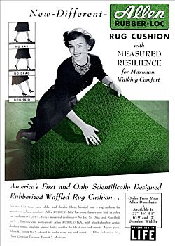 广告,地毯,垫子,20世纪50年代