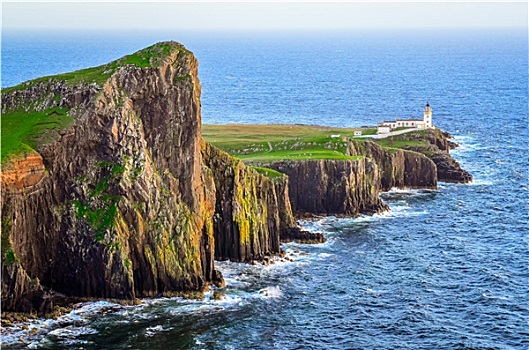 风景,灯塔,岩石,海洋,海岸线,苏格兰