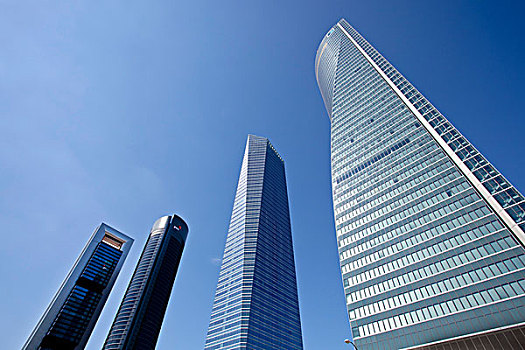 商务中心,马德里,左边,总部,西班牙,银行,最高,建筑,欧洲