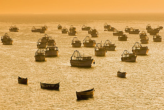 渔船,岛屿,泰米尔纳德邦,印度,亚洲