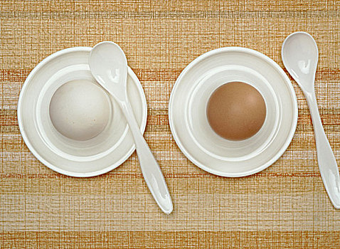 早餐,蛋,杯子,勺子