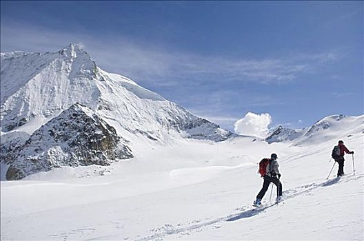 越野,滑雪者,少女峰,阿尔卑斯山,瑞士