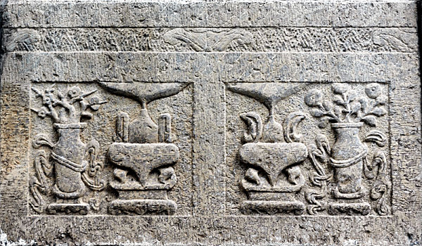 古建筑石栏花瓶石雕,中国山西省运城市解州关帝庙