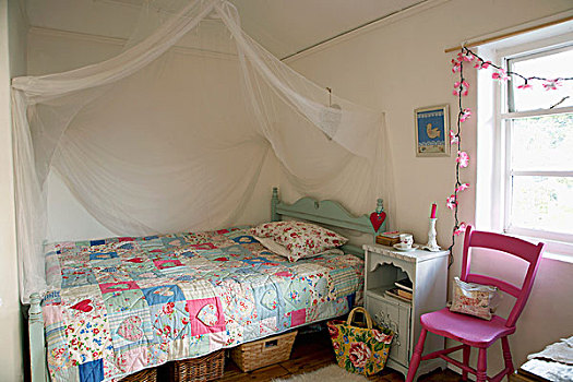 浪漫,床,拼合,被子,蚊帐,童房